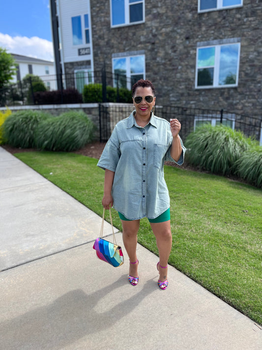 DENIM SHIRT DRESS